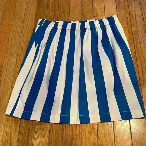 Boden Women's Petite Blue Striped Mini Skirt Size 6 Casual Summer - Picture 6 of 7